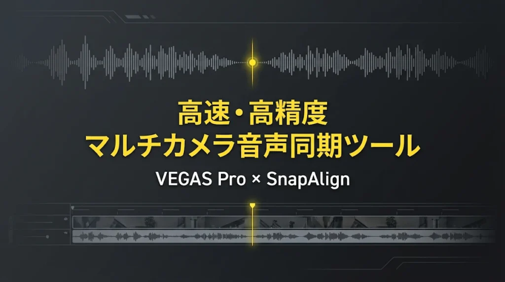 【無料】VEGAS Proのマルチカメラ音声同期を高速・高精度にできるツール「SnapAlign」
