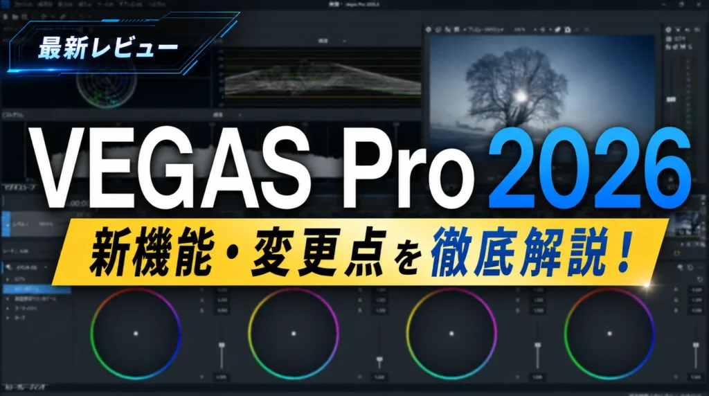 VEGAS Pro 2026を詳細レビュー！変更点や新機能を徹底解説！