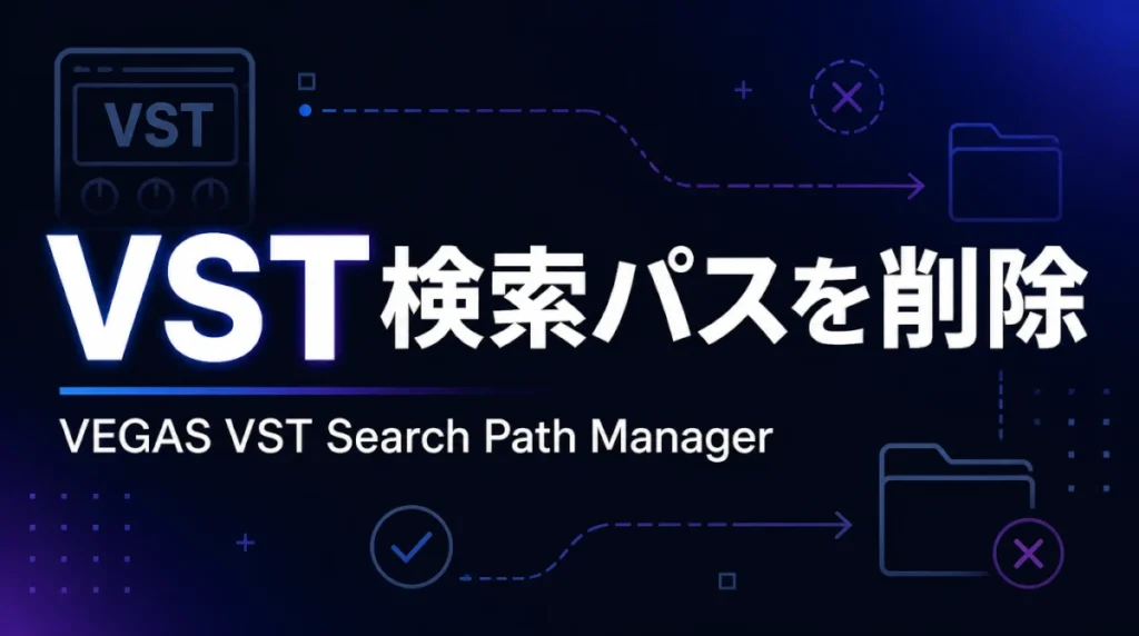 【無料】VST検索パスを削除できるツール「VEGAS VST Search Path Manager」